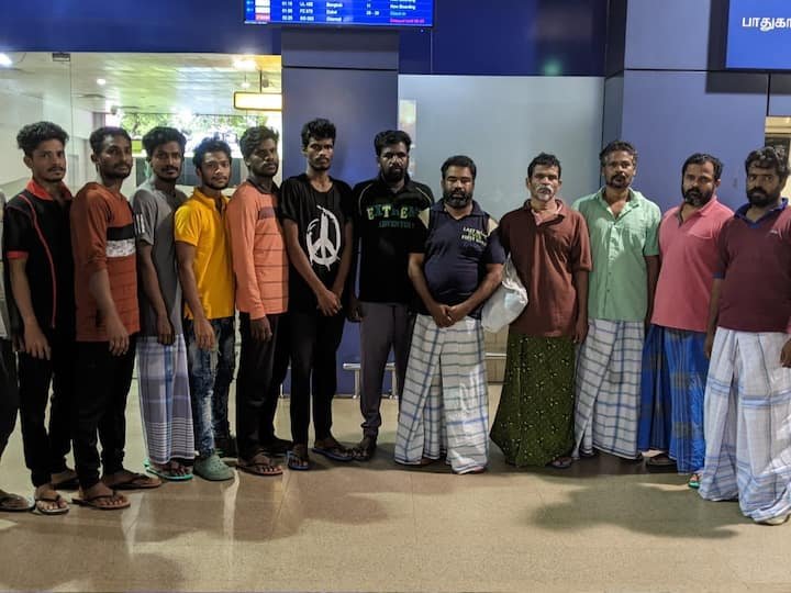 13 Indian Fishermen Were Repatriated From Sri Lanka To Chennai Earlier Today