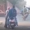 hyderabad rapido video customer behaviour denied to walk after petrol finished in bike driver has to push