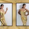 Shriya Saran Photos : தங்க நிற உடையில் தகதகன்னு ஜொலிக்கும் நடிகை ஸ்ரேயா சரண்!