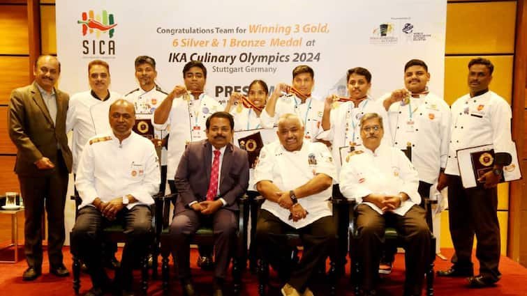 International Exhibition of Culinary Food Olympic lKA2024 Chennai Amirtha 3 Students Won Gold amirta international institute of hotel management