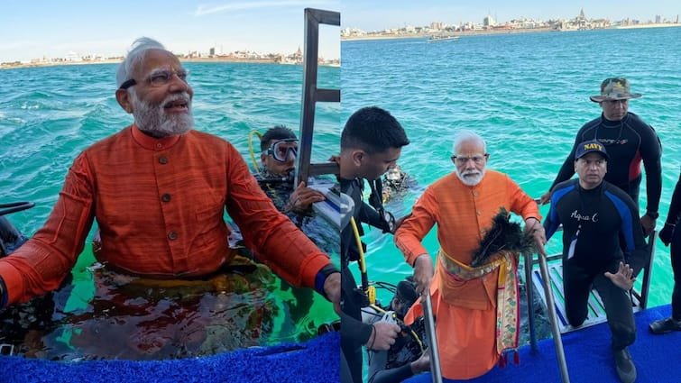 PM Modi: ''ஹரே கிருஷ்ணா' கடலுக்கு அடியில் பூஜை! துவாரகையில் வழிபாடு செய்தார் பிரதமர் மோடி!