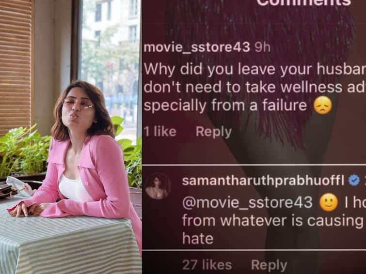 samantha replies to fan calling her a failure and commenting her divorce with naga chaitanya