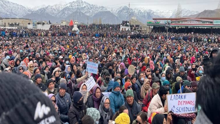 Ladakh sees complete shutdown as protest intensifies for Statehood demand know more details here