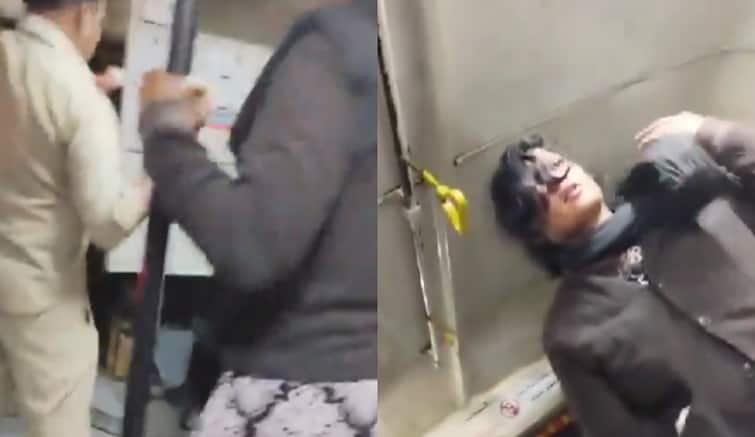 Police Case against woman who abused kicked hydrabad goverment bus Conductor in Hayathnagar