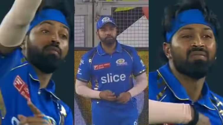 ipl 2024 hardik pandya did field adjustment with rohit sharma in whole ground during mi vs gt match-watch video