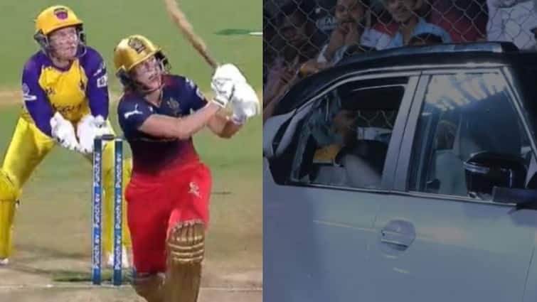 Rcb Player Ellyse Perry’s Powerful Shot Shattered The Window Of Display Car – Watch Video