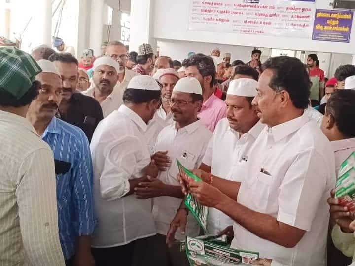 Lok Sabha Election 2024 MR Vijayabaskar collected votes from Muslims at Eidgah Mosque – TNN