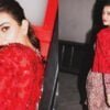 Kajal Aggarwal : சிவப்பு உடையில் மனதை பறிக்கும் நடிகை காஜல் அகர்வால்!