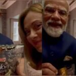 Modi Meloni Melody: இத்தாலி பிரதமர் மெலோனிக்கு ‘மெலோடி‘ சாக்லெட் கொடுத்த மோடி; இணையத்தில் வைரலாகும் வீடியோ