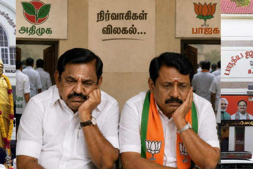 அடுத்தடுத்து விலகும் நிர்வாகிகள்: தடுக்க முடியாமல் தத்தளிக்கும் அதிமுக பாஜக - Kumudam