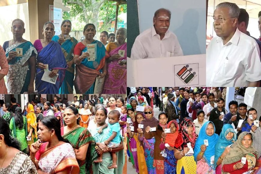 ஆர்வத்துடன் வாக்களிக்கும் மக்கள் : கேரளா 33.30, புதுச்சேரி 37.06, அசாம் 38.98 சதவிகிதம் வாக்குபதிவு  - Kumudam